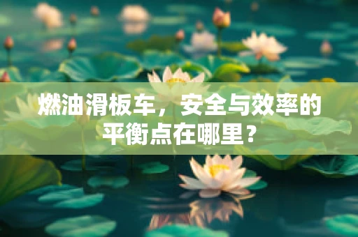 燃油滑板车，安全与效率的平衡点在哪里？