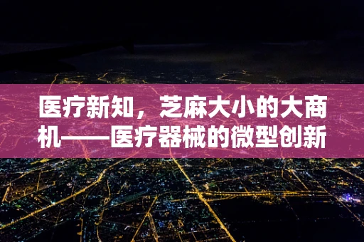 医疗新知，芝麻大小的大商机——医疗器械的微型创新如何引领未来？