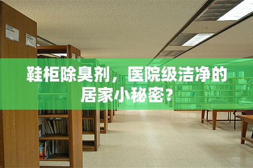 鞋柜除臭剂，医院级洁净的居家小秘密？