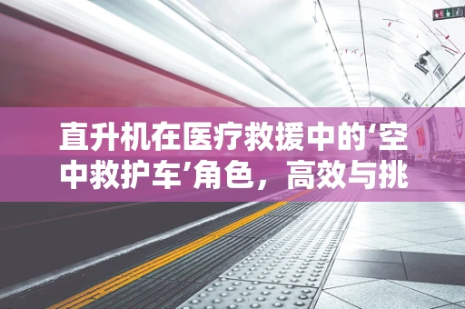 直升机在医疗救援中的‘空中救护车’角色，高效与挑战并存？