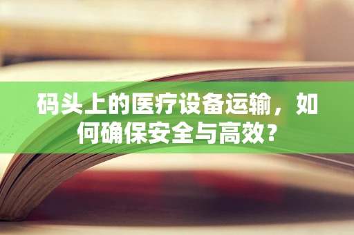 码头上的医疗设备运输，如何确保安全与高效？
