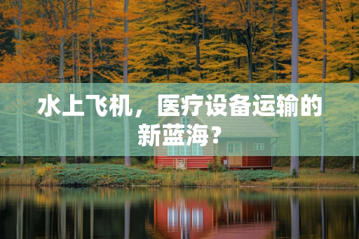 水上飞机，医疗设备运输的新蓝海？