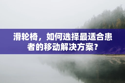 滑轮椅，如何选择最适合患者的移动解决方案？