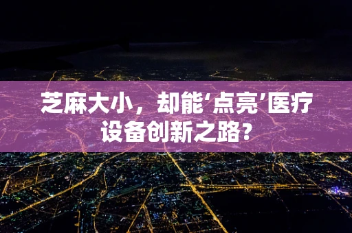 芝麻大小，却能‘点亮’医疗设备创新之路？