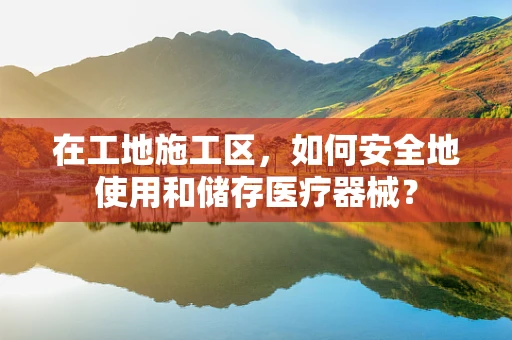 在工地施工区，如何安全地使用和储存医疗器械？