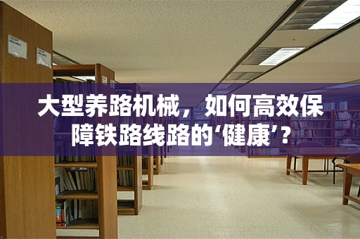 大型养路机械，如何高效保障铁路线路的‘健康’？