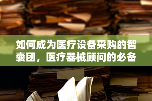 如何成为医疗设备采购的智囊团，医疗器械顾问的必备技能？