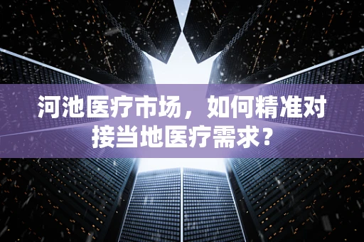 河池医疗市场，如何精准对接当地医疗需求？