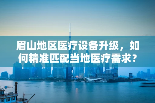 眉山地区医疗设备升级，如何精准匹配当地医疗需求？