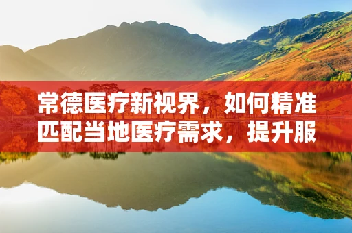 常德医疗新视界，如何精准匹配当地医疗需求，提升服务效率？