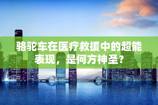 骆驼车在医疗救援中的超能表现，是何方神圣？