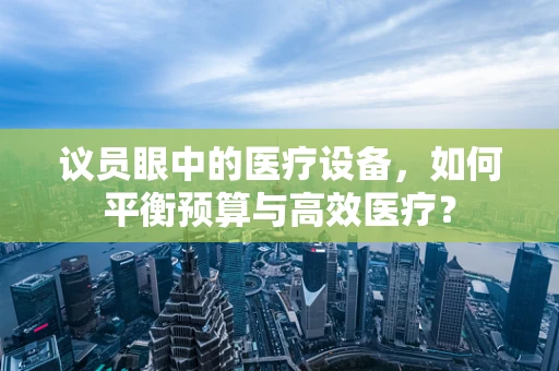 议员眼中的医疗设备，如何平衡预算与高效医疗？
