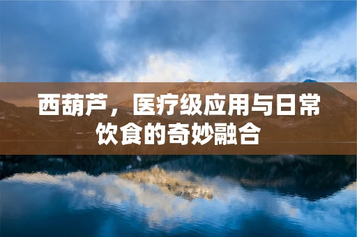 西葫芦，医疗级应用与日常饮食的奇妙融合