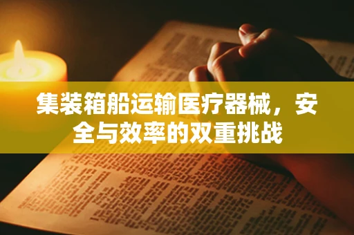 集装箱船运输医疗器械，安全与效率的双重挑战