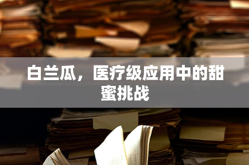 白兰瓜，医疗级应用中的甜蜜挑战