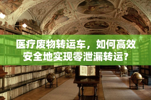 医疗废物转运车，如何高效安全地实现零泄漏转运？