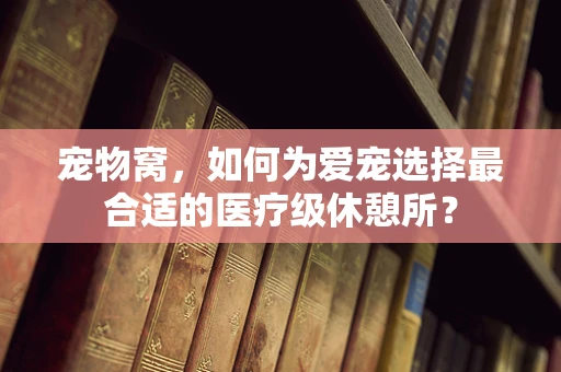 宠物窝，如何为爱宠选择最合适的医疗级休憩所？